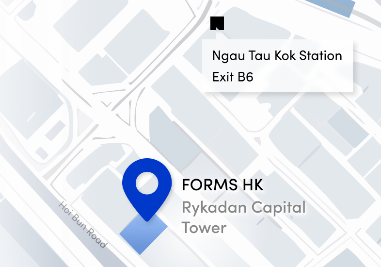 Map of FORMS HK International HQ in Hong Kong